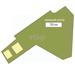 Дом 20м², 1-этажный, участок 8 сот.