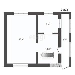 Дом 52м², 2-этажный, участок 10 сот.
