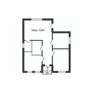 Дом 120м², 1-этажный, участок 6 сот.