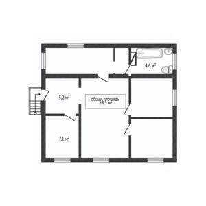 Дом 60м², 1-этажный, участок 11 сот.