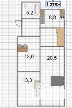 Дом 160м², 2-этажный, участок 8 сот.  