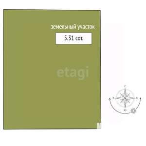 Дом 49м&sup2;, 1-этажный, участок 6 сот.  