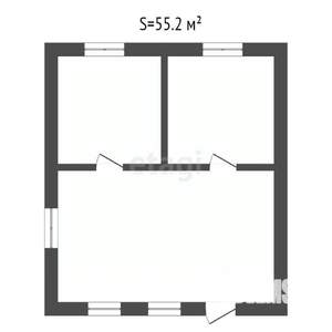 Дом 55м², 1-этажный, участок 6 сот.  