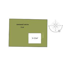 Дом 151м&sup2;, 2-этажный, участок 8 сот.  