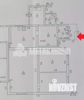 Дом 91м&sup2;, 1-этажный, участок 4 сот.  