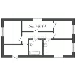 Дом 104м&sup2;, 1-этажный, участок 7 сот.  