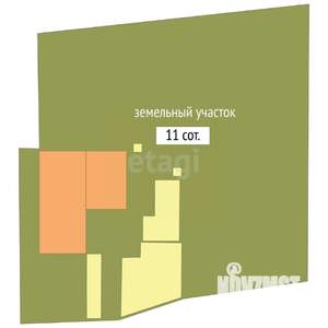 Дом 94м&sup2;, 2-этажный, участок 11 сот.  