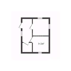 Дом 26м&sup2;, 1-этажный, участок 6 сот.  