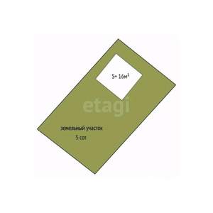 Дом 16м², 1-этажный, участок 5 сот.  