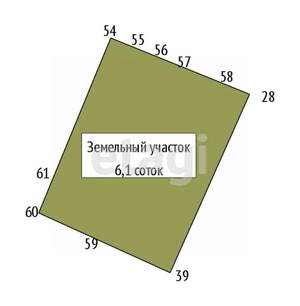 Дом 65м², 1-этажный, участок 6 сот.  