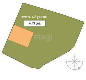 Дом 31м², 1-этажный, участок 4 сот.  
