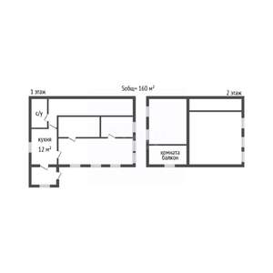 Дом 161м&sup2;, 2-этажный, участок 8 сот.  