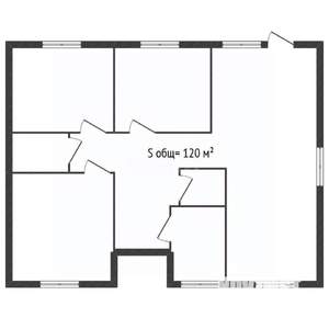Дом 120м², 1-этажный, участок 15 сот.  