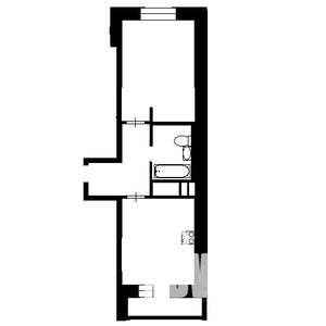 1-к квартира, на длительный срок, 38м2, 4/6 этаж