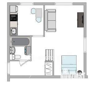 1-к квартира, на длительный срок, 31м2, 3/5 этаж