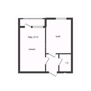 1-к квартира, на длительный срок, 37м2, 5/16 этаж