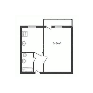 1-к квартира, на длительный срок, 36м2, 17/17 этаж