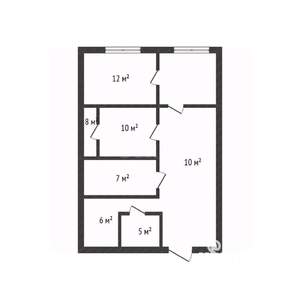 3-к квартира, на длительный срок, 59м2, 4/5 этаж