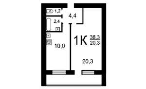 1-к квартира, на длительный срок, 32м2, 6/10 этаж