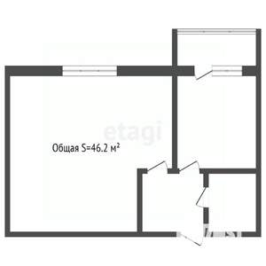 1-к квартира, на длительный срок, 46м2, 1/10 этаж