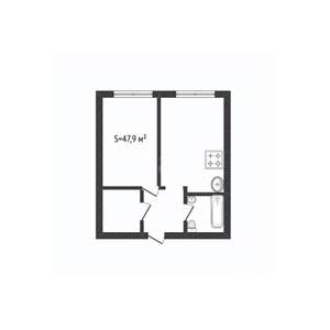 1-к квартира, на длительный срок, 48м2, 2/16 этаж