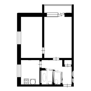 2-к квартира, на длительный срок, 38м2, 2/5 этаж