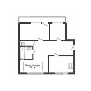 3-к квартира, на длительный срок, 59м2, 4/5 этаж