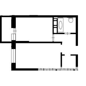 2-к квартира, на длительный срок, 45м2, 4/5 этаж