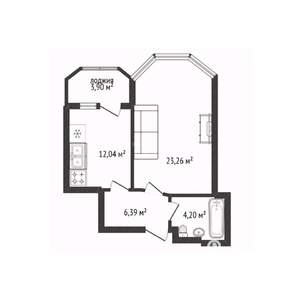 1-к квартира, на длительный срок, 44м2, 7/16 этаж