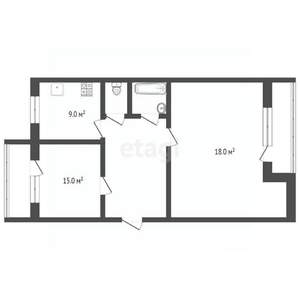 2-к квартира, на длительный срок, 62м2, 3/5 этаж