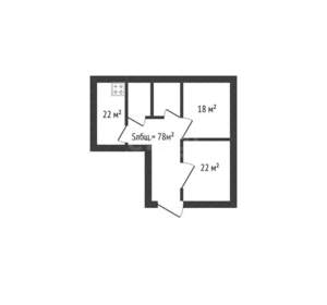 2-к квартира, на длительный срок, 74м2, 7/12 этаж