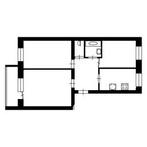 3-к квартира, на длительный срок, 60м2, 3/6 этаж