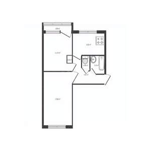 2-к квартира, вторичка, 44м2, 3/5 этаж
