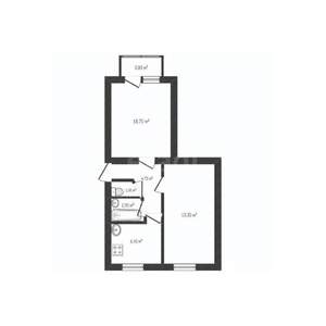 2-к квартира, вторичка, 46м2, 5/5 этаж