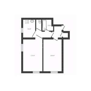 2-к квартира, вторичка, 51м2, 2/3 этаж