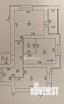 2-к квартира, вторичка, 65м2, 1/14 этаж