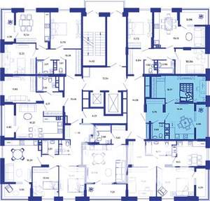 1-к квартира, вторичка, 46м2, 15/19 этаж