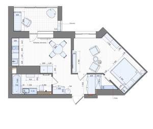 1-к квартира, вторичка, 47м2, 10/17 этаж