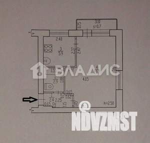 1-к квартира, вторичка, 31м2, 3/4 этаж