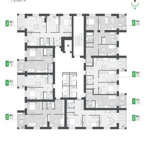 2-к квартира, вторичка, 61м2, 4/9 этаж
