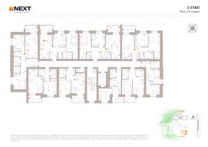 1-к квартира, вторичка, 49м2, 8/9 этаж