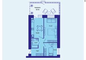 2-к квартира, вторичка, 57м2, 1/9 этаж