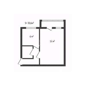 1-к квартира, вторичка, 31м2, 2/5 этаж
