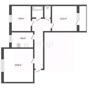 2-к квартира, вторичка, 84м2, 10/10 этаж