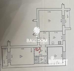 3-к квартира, вторичка, 71м2, 1/5 этаж
