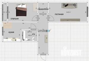 2-к квартира, вторичка, 47м2, 5/5 этаж