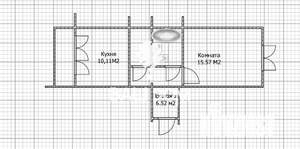 1-к квартира, вторичка, 38м2, 1/10 этаж