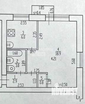 1-к квартира, вторичка, 32м2, 4/5 этаж