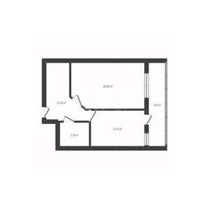 1-к квартира, вторичка, 50м2, 8/10 этаж