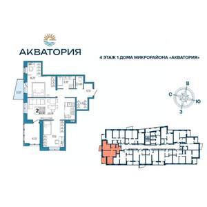 2-к квартира, вторичка, 67м2, 12/16 этаж